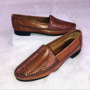 Giorgio Brutini Shoe Brown Woven Leather slip-on